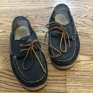 Frye Sully Boat Shoe Leather Navy